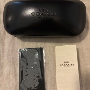 Coach Black Eyeglass Case with Accessories